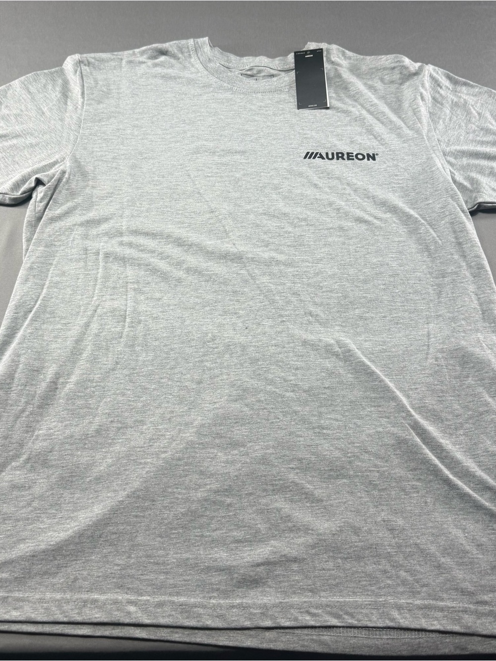 Aureon Mens Large Gray Performance T Shirt NWT Short Sleeve Athletic Logo Tee